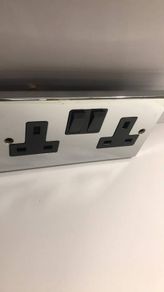 Twin Switched Double Sockets Polished Chrome