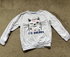 girl sweatshirt kitty I'm unique 5-6 years old. 116cm