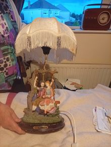 Vintage DeCaprio Collection Figurine Table Lamp with Original Shade