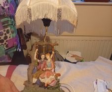 Vintage DeCaprio Collection Figurine Table Lamp with Original Shade