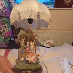 Vintage DeCaprio Collection Figurine Table Lamp with Original Shade