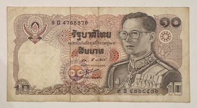 Thailand 10 Baht Banknote