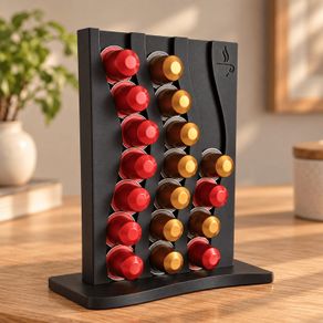 Wavy Nespresso Capsule Holder - 3D - Holds 18 Pods