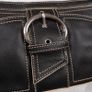 Tula Leather Black Shoulder Baguette Bag with Buckle Image 2