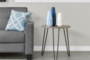 Dorel Owen Retro Round End Table- Grey Oak - 3613307COMUK