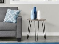 main image for ad Dorel Owen Retro Round End Table- Grey Oak - 3613307COMUK