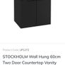 Sonas Stockholm wall hung vanity unit with Skal basin bowl Image 7
