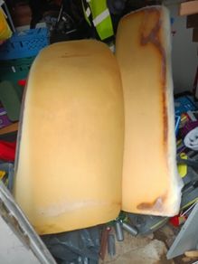 2 lengths of of cushion/seating foam
