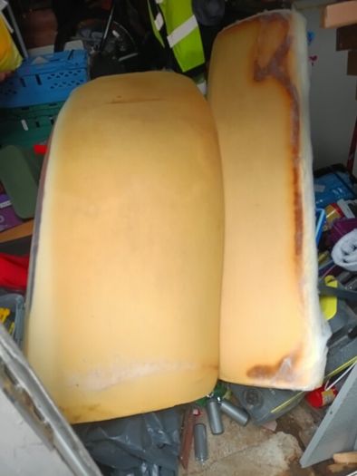2 lengths of of cushion/seating foam
