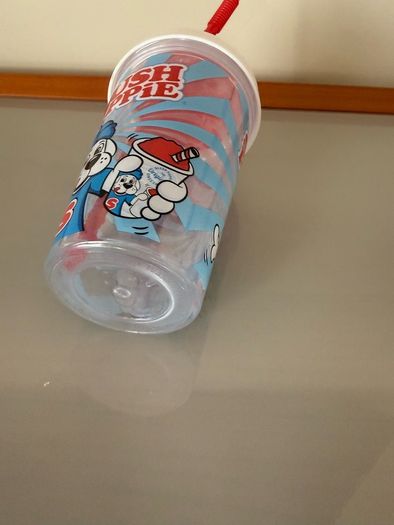Slush puppie reusable screw tight cup and straw