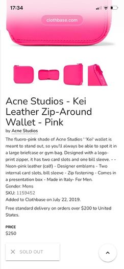 Acne Studios Kei Leather Zip-around Wallet