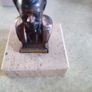 Abraham Lincoln Vintage Copper Bronze Bust Statue on marble plinth. Image 5