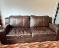 leather brown sofa
