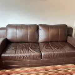 leather brown sofa