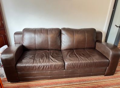 leather brown sofa
