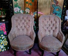 Antique pair of armchairs