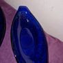 Pair of vintage cobalt blue banana split boats Image 4