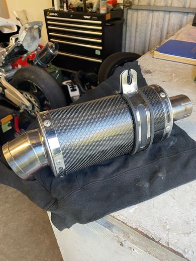 Suzuki GS500 Delkevic exhaust and silencer
