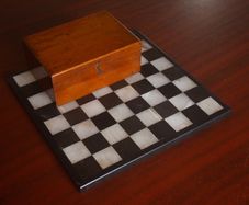 Antique Chess Set and Board