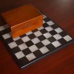 Antique Chess Set and Board