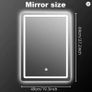 Led mirror for en-suite bathroom 50x70 dimmable 3 colours Image 8