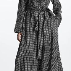 COS  Printed Belted Midi Shirt Dress