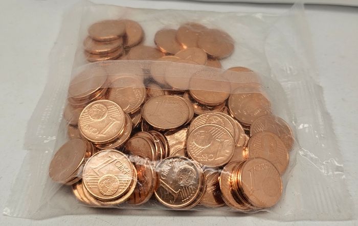 Ireland 2002 1 Cent Coin Mint Bag 100 Coins Sealed