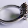 Vintage  Square Emerald and Sterling Silver 925 hallmarked  Ring  Band size N1/2 - 4,2g Image 10