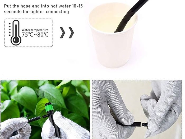 NEW SALE | 100pcs Irrigation Drippers Drip Emitters, 360 Degree Adjustable Irrigation Drip Drippers Fits 1/4 (4-6mm) Irrigation Tube, for Water Flow Irrigation System