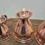 Stunning Set of 5 Vintage/Antique Copper Haystack Measuring Jugs Full Graduated Set Image 8