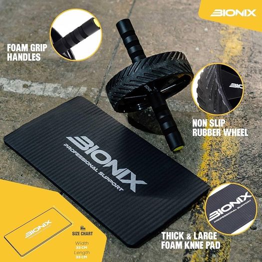 NEW SALE | Ab Roller Abdominal Wheel with Extra Thick Knee Mat - Non-slip Exercise Wheel for Core Ab Wheel Roll Ups Gym Fitness Strength Training Ab Cruncher