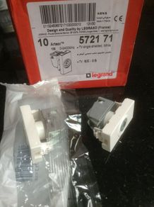 Legrand TV single ,shielded ,white grid moduals