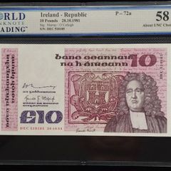 Ireland | 1981 | 10 Pounds | P.72a | DEC 510188 | aUNC