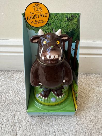 Gruffalo Money Box with chocolate coins Damaged Box Chocolate expired AUG 2015 Please see photos