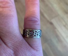Solid silver ring