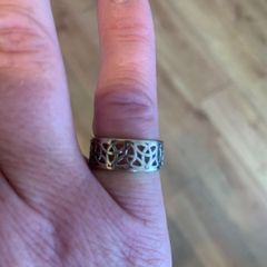 Solid silver ring