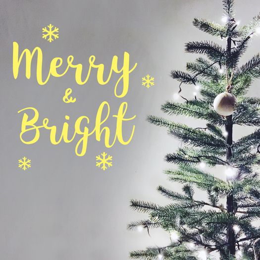 Merry/Bright Decal, Merry & Bright Sticker, Window Decal, Letter Decal, Quotes Wall Decal, Seasons Greetings, Christmas Removable Decal