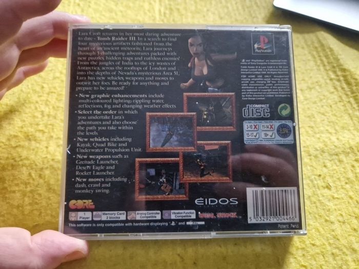 Tomb Raider III 3 PlayStation1 Ps1 PlayStation2 Ps2 games Original