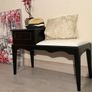 Solid Wood Hallway Bench & Mirror Image 5