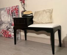 Solid Wood Entryway Set Hallway Bench & Mirror