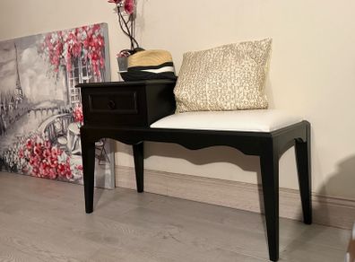 Solid Wood Entryway Set Hallway Bench & Mirror