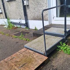Double Half Step with Handrail: accessibility ramp