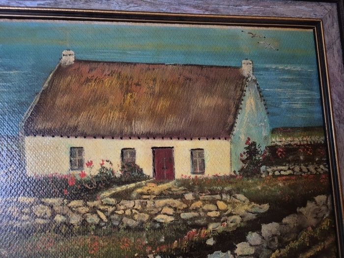 Vintage Irish Countryside Scene in a Frame