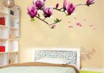 Large Magnolia 3D Flowers Mural Art Decal Stylish Wall Stickers