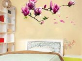 Large Magnolia 3D Flowers Mural Art Decal Stylish Wall Stickers