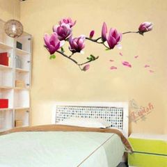 Large Magnolia 3D Flowers Mural Art Decal Stylish Wall Stickers