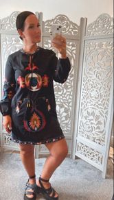 zara embroidered dress