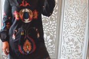 zara embroidered dress