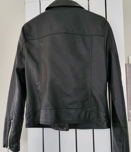 Dunnes Stores Black Faux Leather Moto / Biker Jacket