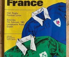 Very Rare 1981 Ireland v France - Five Nations Championship Programme